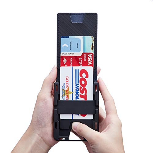 Dapper Leather Bifold Wallet EDC Wallet – JEXICASE Money Clip Wallet for Men – Minimalist Card Wallet for Men –RFID Blocking Card Holder Minimalist Bifold Wallet (Black)