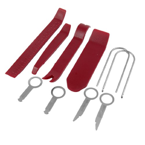 uxcell Dismantle Tool Set Burgundy 10 in 1 for Truck Car Video Audio System