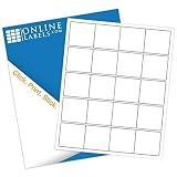 2 x 2 Square Labels - Pack of 2,000 Labels, 100 Sheets - Inkjet/Laser Printer - Online Labels
