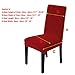 uxcell Stretchy Removable Washable Seat Covers Hotel Dining Room Ceremony Kitchen Bar Dining Chair Cover Restaurant Wedding Part Decor (Red)