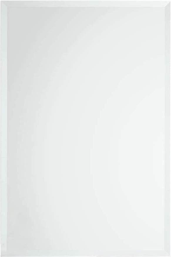 MEMOLIN Frameless Wall-Mounted Mirror Large Simple Rectangular Streamlined with 1 Inch Beveled Polished Edge Vanity Glass Panel Vanity, Bedroom, or Bathroom, 16"x24": Home & Kitchen