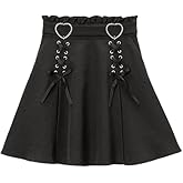 Pokn Jirai Kei Lolita Fashion Y2K Cutecore Kawaii Mini Short Goth High Waisted Ruffle A Line Skirt