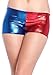 Leg Avenue Women's Misfit Booty Shorts, Blue/Red, Small