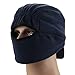 Home Prefer Unisex Winter Skull Cap Outdoor Windproof Polar Fleece Earflap Hat with Visor Navy Blue