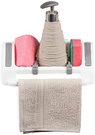 Rosmarino Sponge Holder Kitchen with Suction Cup 9.5x5x3 (24x12x7cm) - Kitchen Accessories & Kitchen Sink Organisers