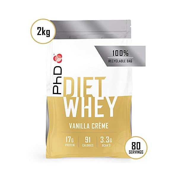 PhD-Nutrition-Diet-Whey-Protein-Powder-Vanilla-Cream-2-kg PhD Nutrition Diet Whey High Protein Lean Matrix, Vanilla Crème Diet Whey Protein Powder, High Protein, 80 Servings Per…