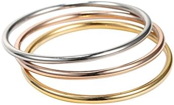 Jewelry Stainless Steel Womens Finger Rings for Teen Girls 3 Pcs a Set Promise Ring Eternity,sizes 2-10 (6)