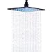 Senlesen Bathroom 10-inch Square Shower Head with LED Light Black Color