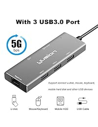 Yusion USC C 3.1   Adaptador multipuerto USB C con 4 K HDMI, carga tipo C, 3 puertos USB 3.0, SD TF, para MacBook Pro, Chromebook y más dispositivos USB C
