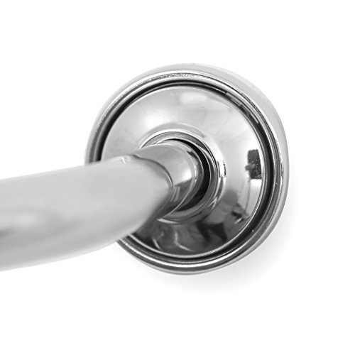 Expandable Curved Shower Curtain Rod, Polished Chrome 48" To 72" New