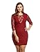 Meanor Women Plus Size 3/4 Sleeve Lace Evening Cocktail Mini Dress (L-4XL)