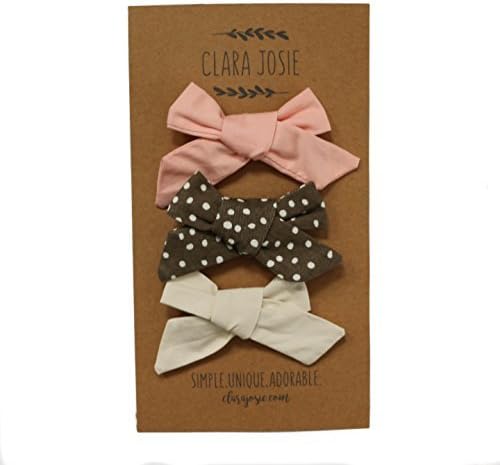 3 Pack hand-Tied Girl Bows On Alligator Clip