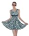 CowCow Womens Japanese Style Cherry Blossom Crane Floral Flowers Sakura Fuji Skater Dress, XS-5XL