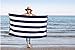 Peach B&C - Beach Bath Towel Cabana Terry Velour Soft Turkish Cotton - Extra Absorbent - Quick Fast Drying - Sand Free - Perfect for Travel Pool Sports Spa Swimming (1, Navy Blue)