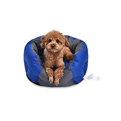 Amazon Basics WaterResistant Pet Bed for Small Dogs Oval, Royal Blue