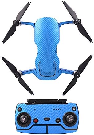 CZFRIEND DJI Mavic Air Solid Color Skin Wrap Decal Sticker Carbon Fiber Skin Decal Set Remote Controller Battery Body Wrap Waterproof for DJI Mavic Air (blue)