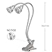 New Dual Head Led Grow Light, Ppunson 10W Desk Clip Lamp with 360 Degree Flexible Gooseneck and Double on/off Switch for Indoor Plants Greenhouse Office (10w Dual head)