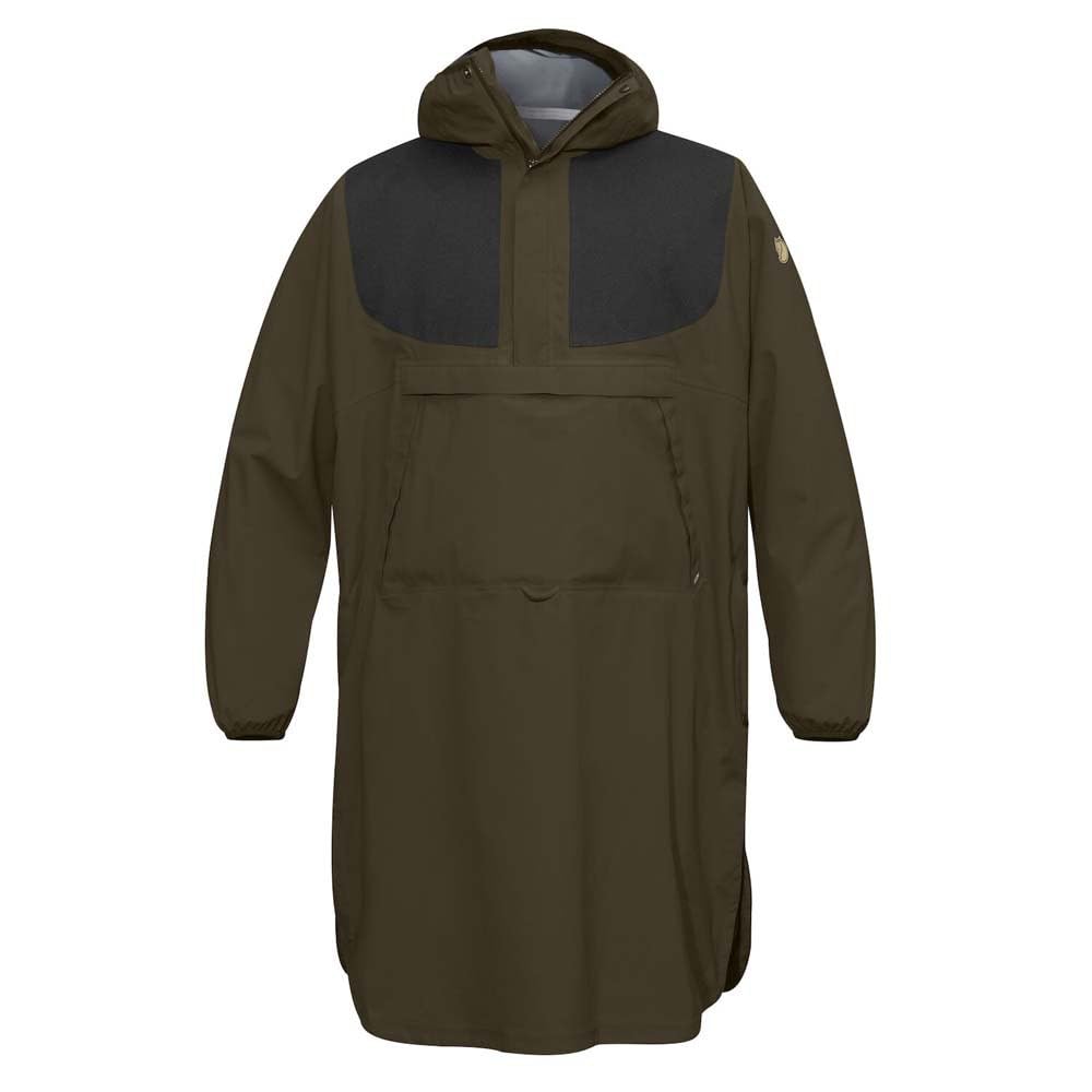 Fjallraven Men's Lappland Eco-shell Poncho, Dark Olive, L-XL UK