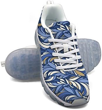 Winging Blue Texture With Feathers Women Casual Breathable Air Cushion Max Running Sports Sneakers Shoes