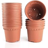 YIKUSH Nursery Pots Planters for Plants, Cuttings &amp; Seedlings, 4-Inch, 20-Pack