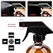 Glass Spray Bottle, KAMOTA Amber Glass Spray Bottles Set Refillable Container for Essential Oils, Cleaning Products, or Aromatherapy - 16 OZ x 2, 2 OZ x 4, 10 ml Roller Bottle x 4