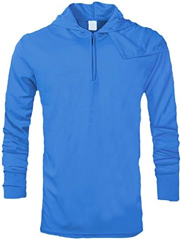 Geval Men's Outdoor UV Sunscreen Cloth Quick Drying Fishing Shirts(Blue,US L/Label 2XL)