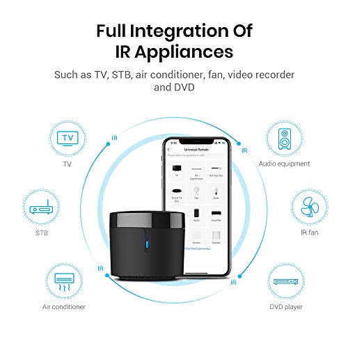 BroadLink Smart IR Remote Control Hub-WiFi IR Blaster for Smart Home Automation, TV Remote, Compatible with Alexa… - Image 2