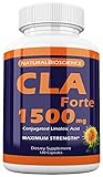 CLA Forte - 1500mg, 120 Softgels - High Potency Conjugated Linoleic Acid - 100% Pure Safflower Oil - Natural Supplement for Weight Loss and Muscle Building.