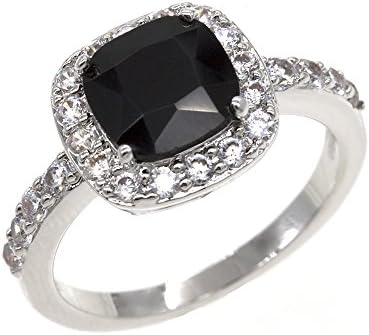 Impression Collection Cushion Halo Cubic Zirconia CZ Engagement Rings Wedding Party Statement Cocktails Classic Fashion Size 4-12