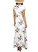 ZXZY Women Bohemian Print SplitDress Short Sleeve V Neck Floral Beach Maxi Dress