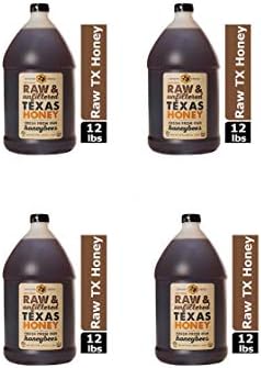 Desert Creek - Raw Honey, Natural Premium and Pure Texas Product - 1 Gallon (4 pack)