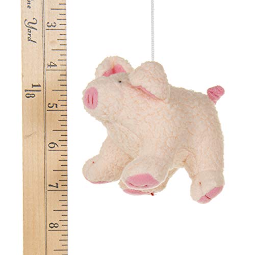 2 Pack of Pink Pigs Crib Mobile Attachments | Hanging Plush Animal Decorations for Baby Girl or Boy Playpen or Crib | Accessories for Use with Mobile Hanger Sold Separately