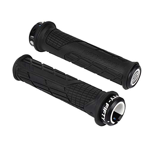 FIFTY-FIFTY Mountainbike Lenkergriffe, Single Lock-on MTB Griffe, Bequeme MTB Griffe Lock On, rutschfeste Fahrradlenkergriffe für All Mountain, Enduro