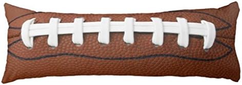Ailovyo Football Design Silky Shiny Satin Body Pillow Cover, 20-Inch x 54-Inch