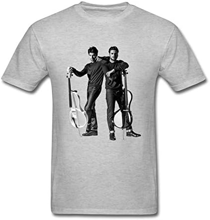 SWWM Men's 2Cellos Short Sleeve Cotton T Shirt Grey
