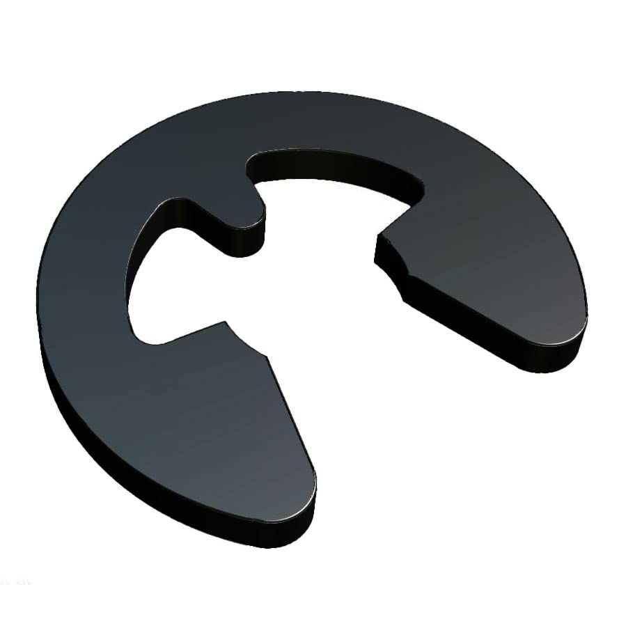 5mm E-Clips, Heavy Duty Retaining Ring Washers, Carbon Steel Black Phosphate Finish E-Rings, DIN6799 Snap Clip Retainer (pack of 10)