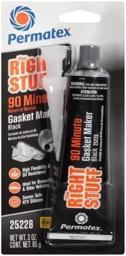 Permatex 25228 The Right Stuff 90 Minute Black Gasket Maker, 3 oz, 1 Count (Pack of 12) Image