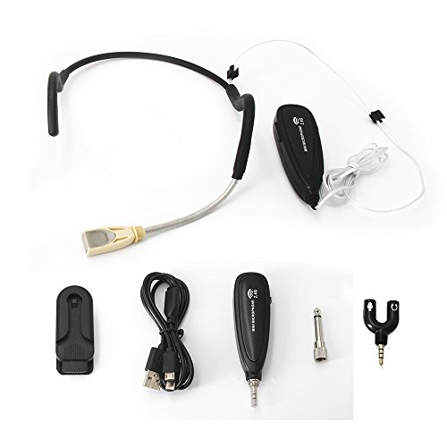 XIAOKOA 2.4G Wireless Microphone Fitness Headset Microphone, Waterproof Mic for Voice Amplifier, Recording, Fitness, Coach, Stage Performance, Speaker - Thumbnail 6