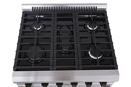 Thorkitchen LRG3001U Freestanding Style Gas Range with 4.55 cubic Feet Oven, 5 Burners, Convection Fan, 30- Inch - Thumbnail 4