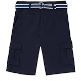 French Toast School Uniforms Boys Cargo Adjustable Waist Shorts with Belt