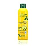 Alba Botanica Very Emollient SPF 50 Active Kids Clear Spray, 2 Count