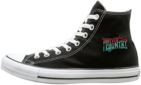 Black Galaxy Forever Country Canvas Shoes For Men Women High Top Canvas Sneakers 38