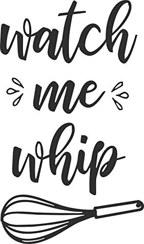 Vinyl Graphics Watch ME Whip Whisk Kitchen AID Mixer Decal Bakery