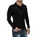 Mens Stylish Tops Slim Fit Casual Fashion T-shirts Polo Shirt Long Sleeve Tee