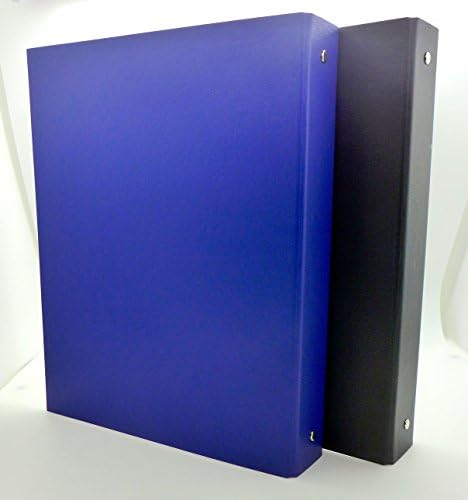 Cypress Lane 3-Ring Binder, 1 Inch Ring, 2 Pack, Black and Navy Blue