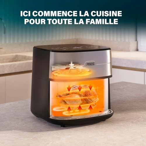 Dual Heat Airfryer 8L XXL, Friteuse à air chaud avec Double élément Chauffant pour une Cuisson plus Rapide et des Résultats Croustillants, 15-en-1, sans BPA ni PFAS, 2000 W, 182280
