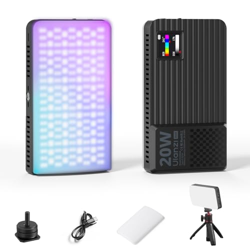ULANZI K20 RGB Video Light, 20W LED Camera Light Panel for Photography, 1800-9000K CRI95+ 20 Effects, 3300mAh Rechargeable Portable Photo Video Lighting for DSLR Sony Canon Nikon Fuji Vlogging TikTok