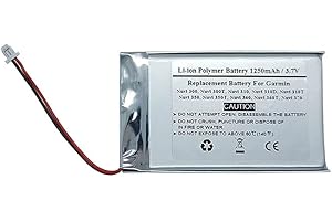 STARTONG 1250mAh Replacement Battery for Garmin Nuvi 300, Nuvi 300T, Nuvi 310, Nuvi 310D, Nuvi 310T, Nuvi 350, Nuvi 350T, Nuvi 360, Nuvi 360T, Nuvi 370, (P/N Garmin 010-00538-78,361-00019-02,361-00019-06)