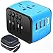 SZROBOY Travel Adapter,All-in-one International USB Travel Adapter with High Speed 3.0 Type C+3-Port USB Worldwide AC Wall Outlet Plugs for for Business Travel of US, EU, UK, AU 200+