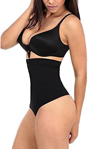 Forever Light Women's Waist Cincher Girdle Tummy Slimmer Sexy Thong Panty Shapewear Black XL/XXL